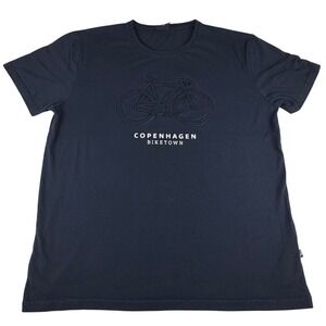 Mens Fox Originals Copenhagen Biketown Graphic T Shirt Black Size XL-EUC